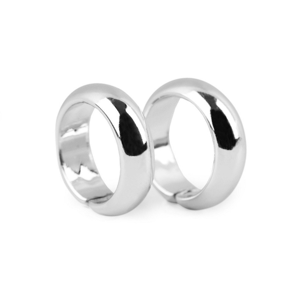 Decorative wedding rings in silver - 2 pieces - same size