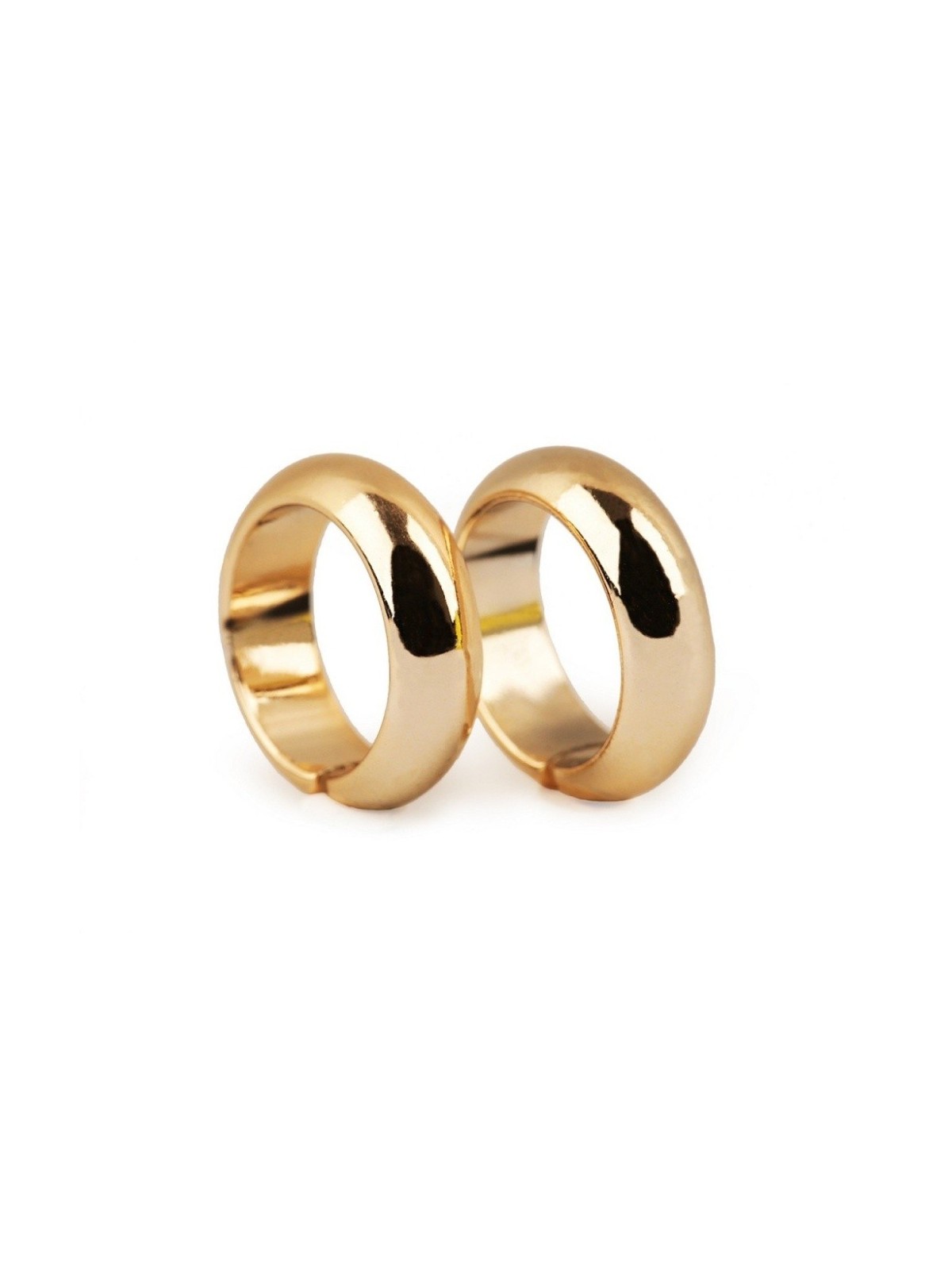 Decorative wedding rings gold - 2pcs - same size