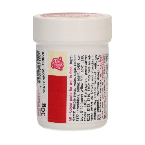 FunColours paste food colour - christmas red  - cup 30g