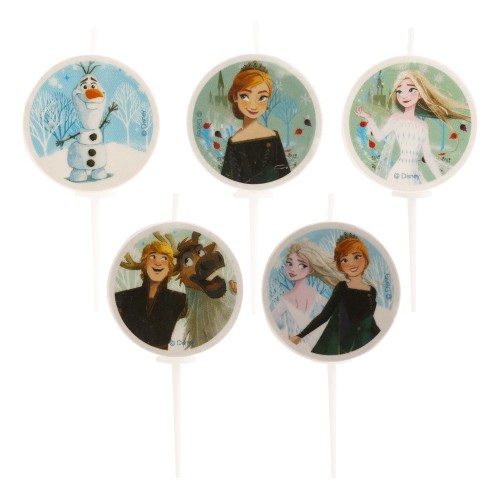 Decor - cake candle - Frozen II - 5 pieces - ø3cm