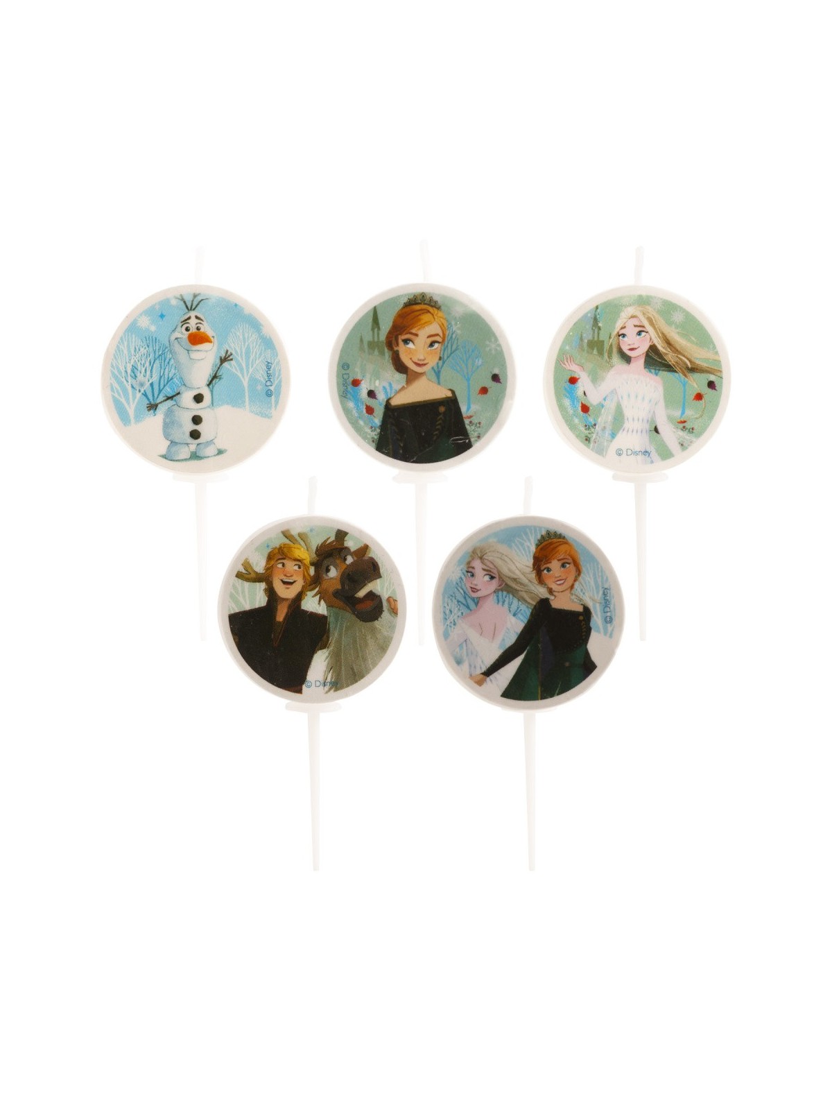 Decor - cake candle - Frozen II - 5 pieces - ø3cm