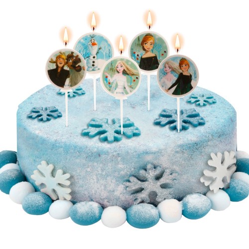 Decor - cake candle - Frozen II - 5 pieces - ø3cm