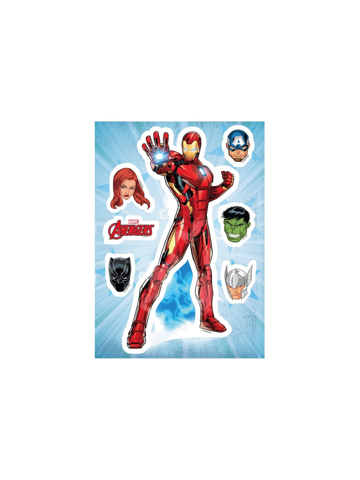 Dekora - Essbares Papier - Silhouette - Avengers - Iron Man + Freunde