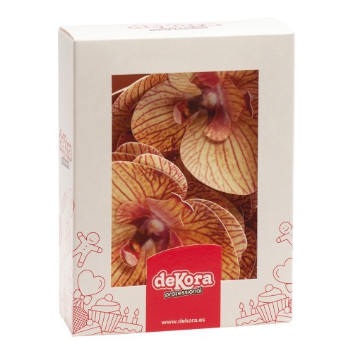 Dekora - Esspapier - gelbe Orchidee - 10 Stk