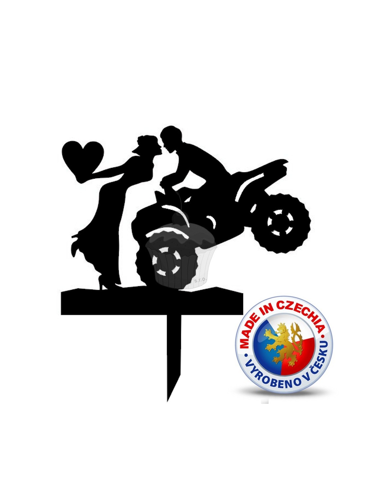 Cake topper - Wedding four-wheeler