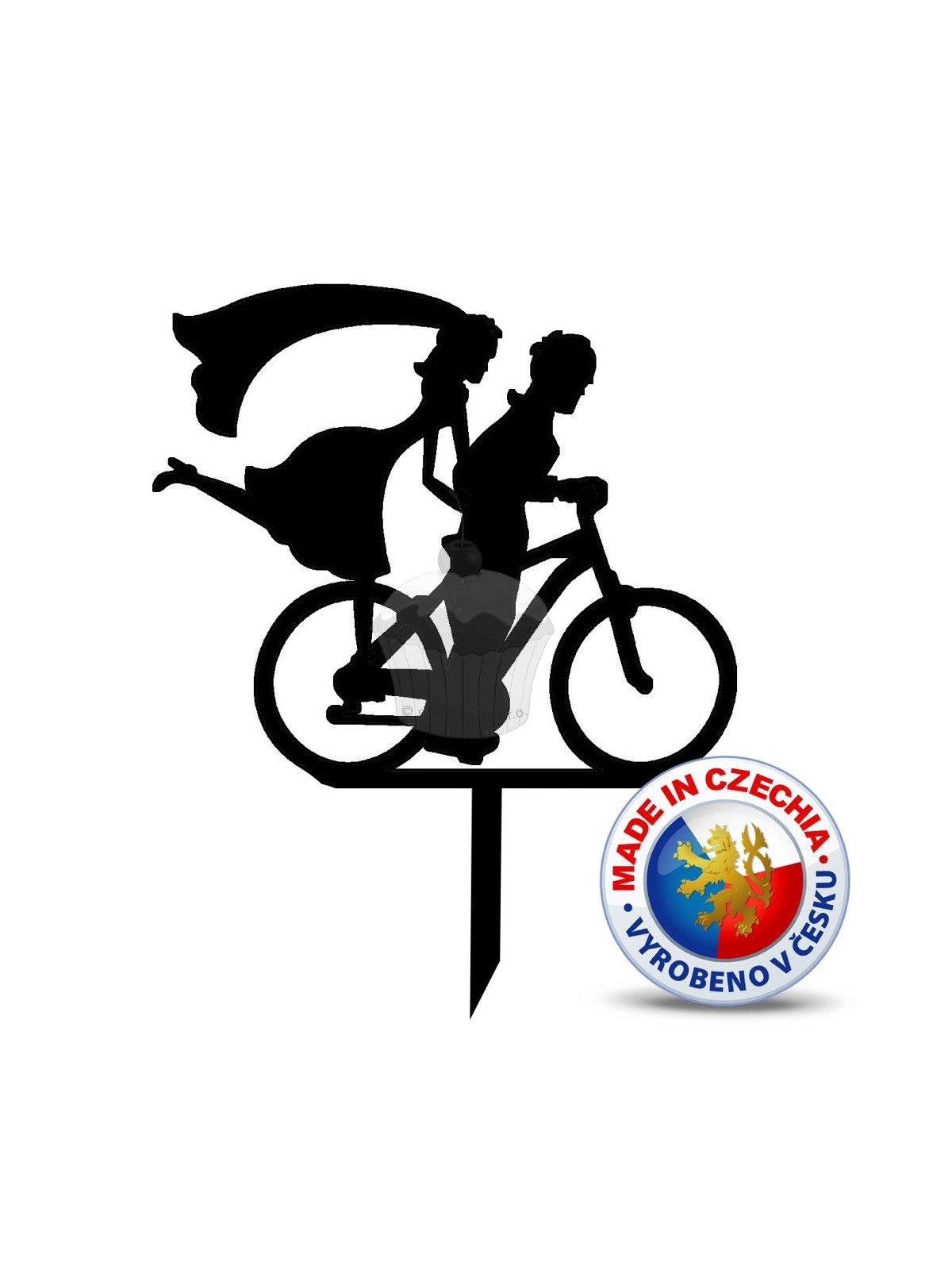 Einstechen in den Kuchen - Hochzeitsradfahrer