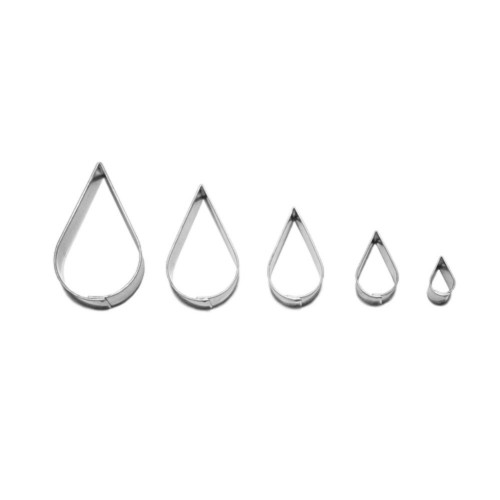 Cookie cutter - set of droplet smooth 5 pieces