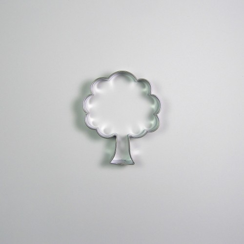 Stainless steel cookie cutter - leafy tree