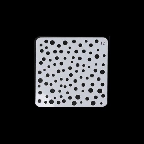 Stencil - polka dots - 13 x 13cm