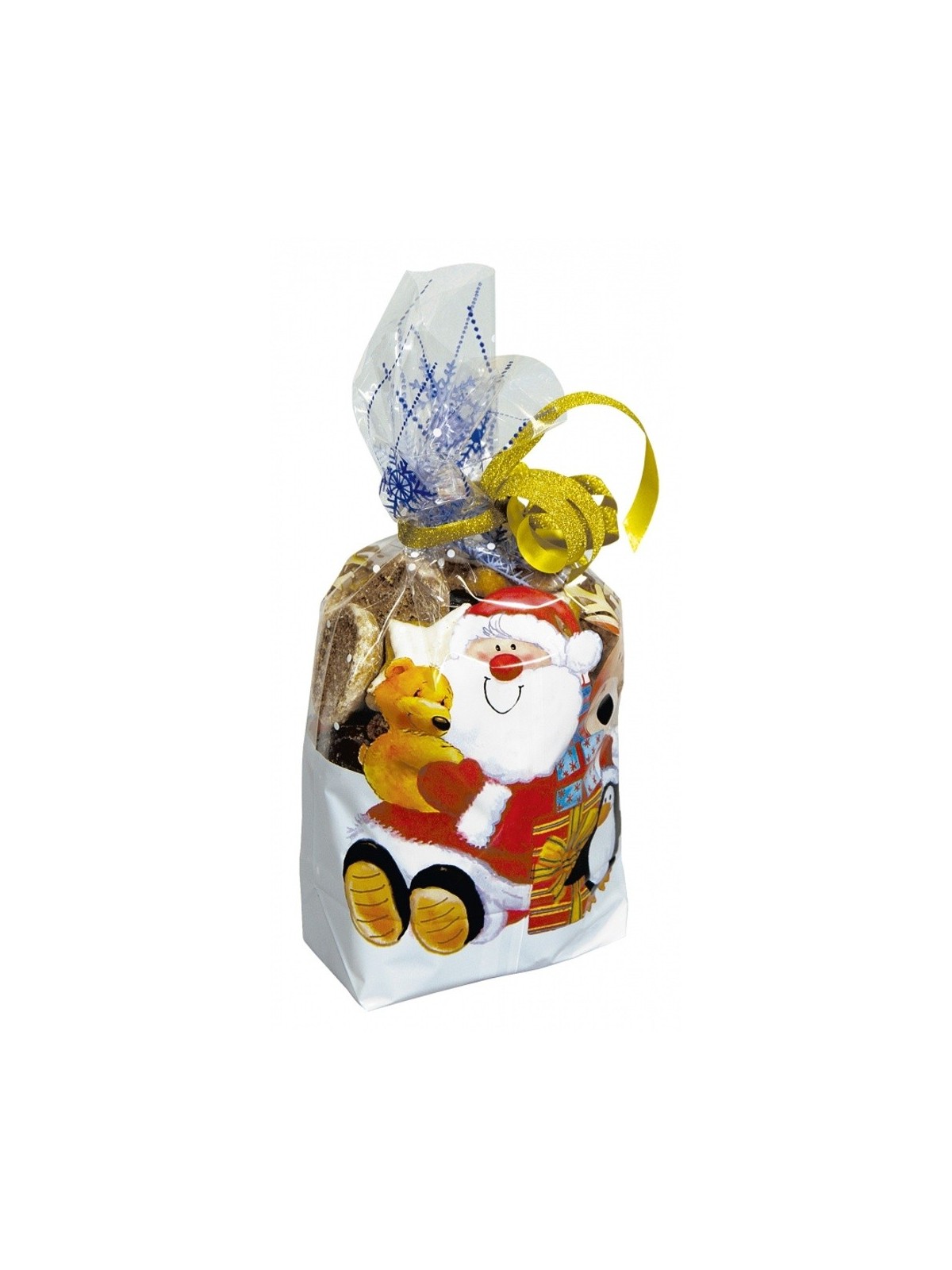 Cellophane bag medium - Christmas with animals - 15x24cm - 10pcs