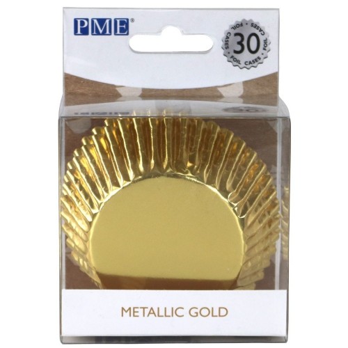 PME Backförmchen mit Folie - Gold - 30 Stück