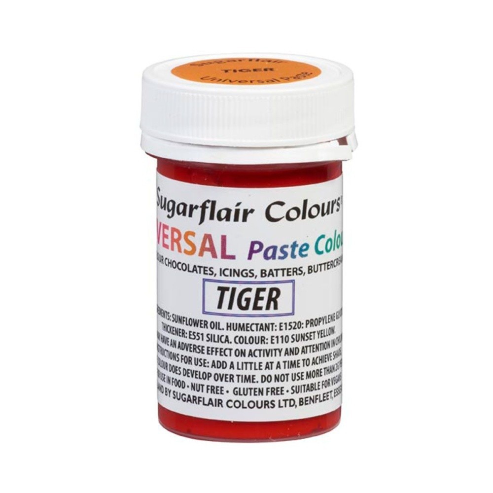 Sugarflair Universal Gel-Farbe - Tiger 22g