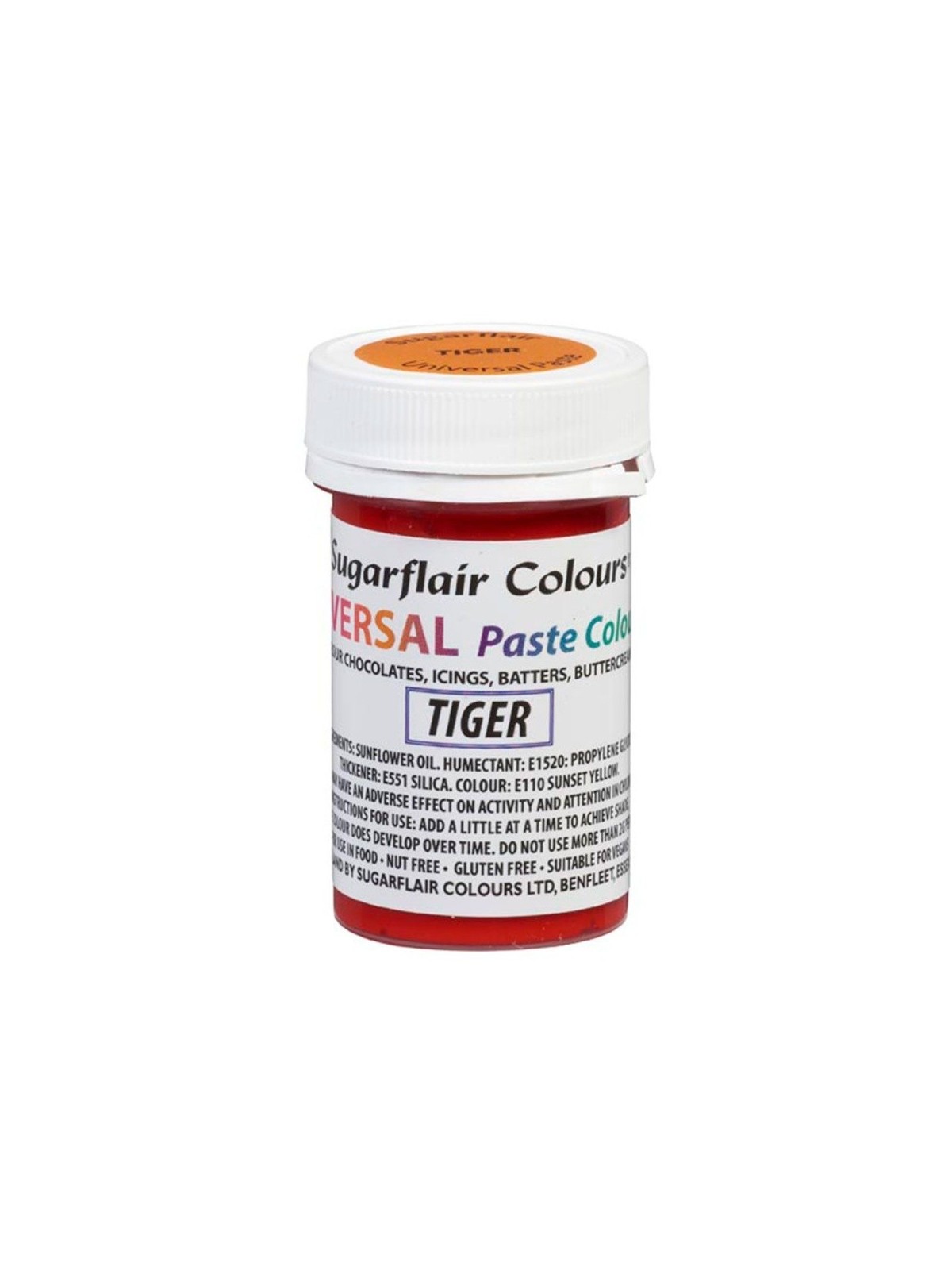 Sugarflair Universal gel color - Tiger  - 22g