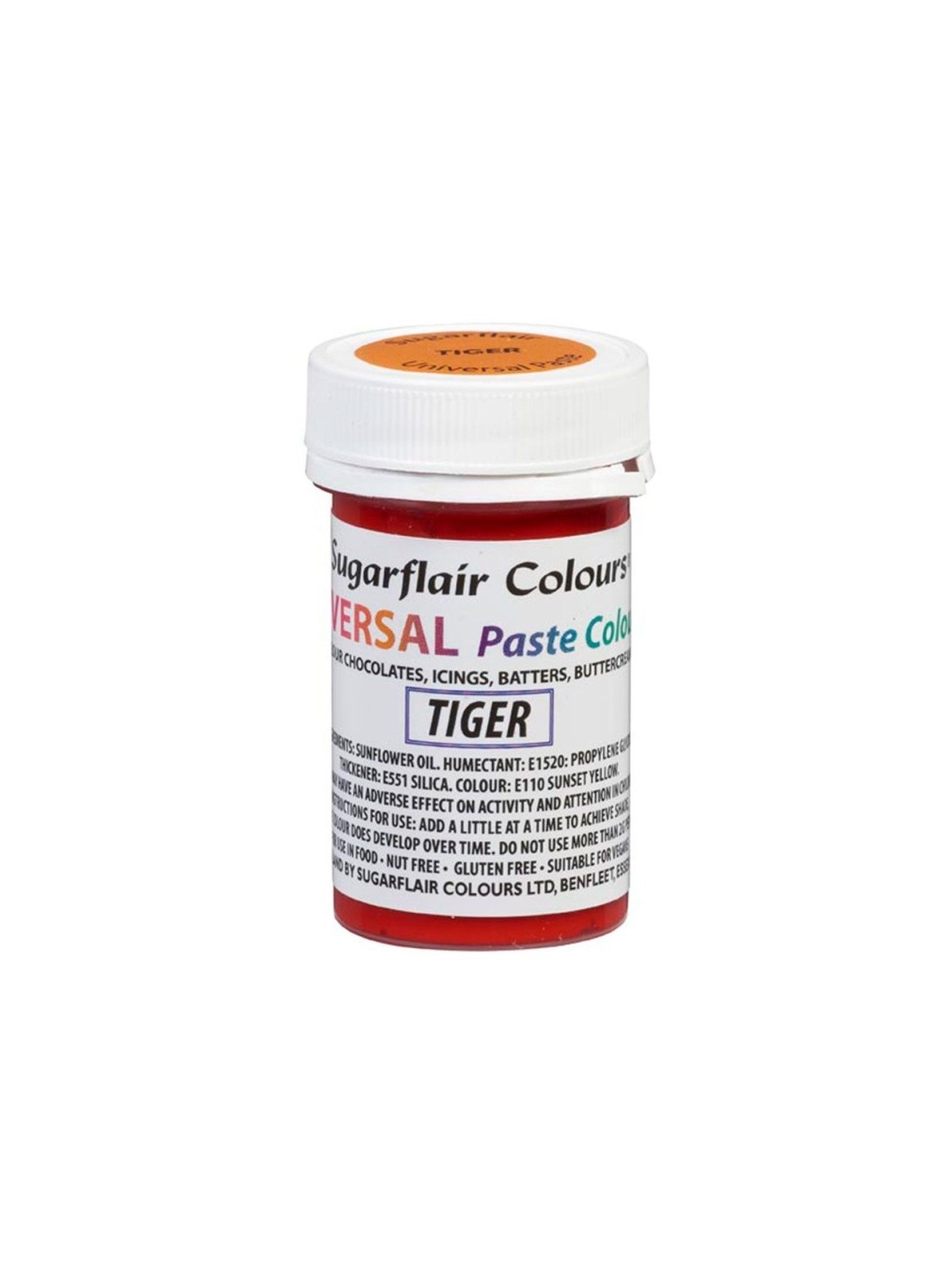 Sugarflair Universal Gel Colour - Tiger 22g