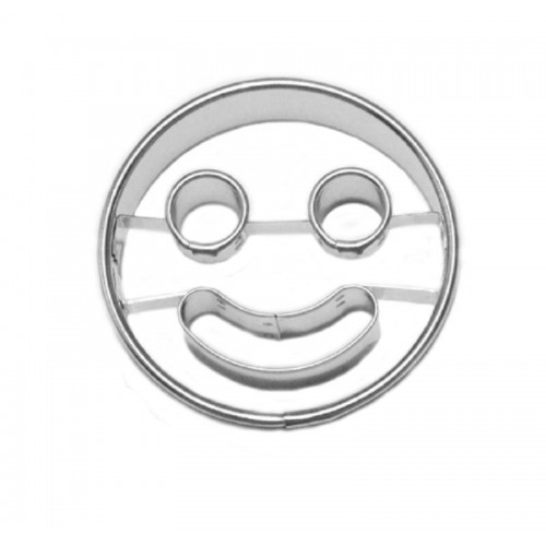 Stainless steel cookie cutter - happy smiley