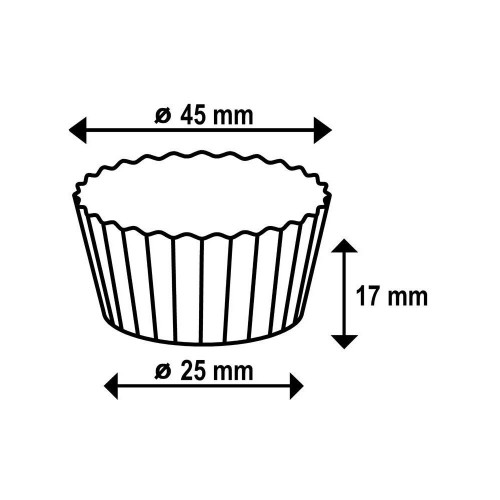 Aluminiumgebäck MINI Cupcakes 2,5 x 1,7 cm - grün / rot - 50 Stk