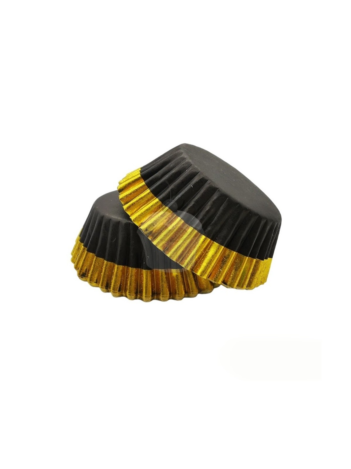 PME confectionery foil cups - black with gold rim - 30 pcs