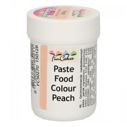 RABATT: FunColours paste food colour -  peach  - cup 30g