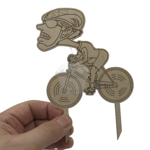 Wooden cake stand - Cyclist 2