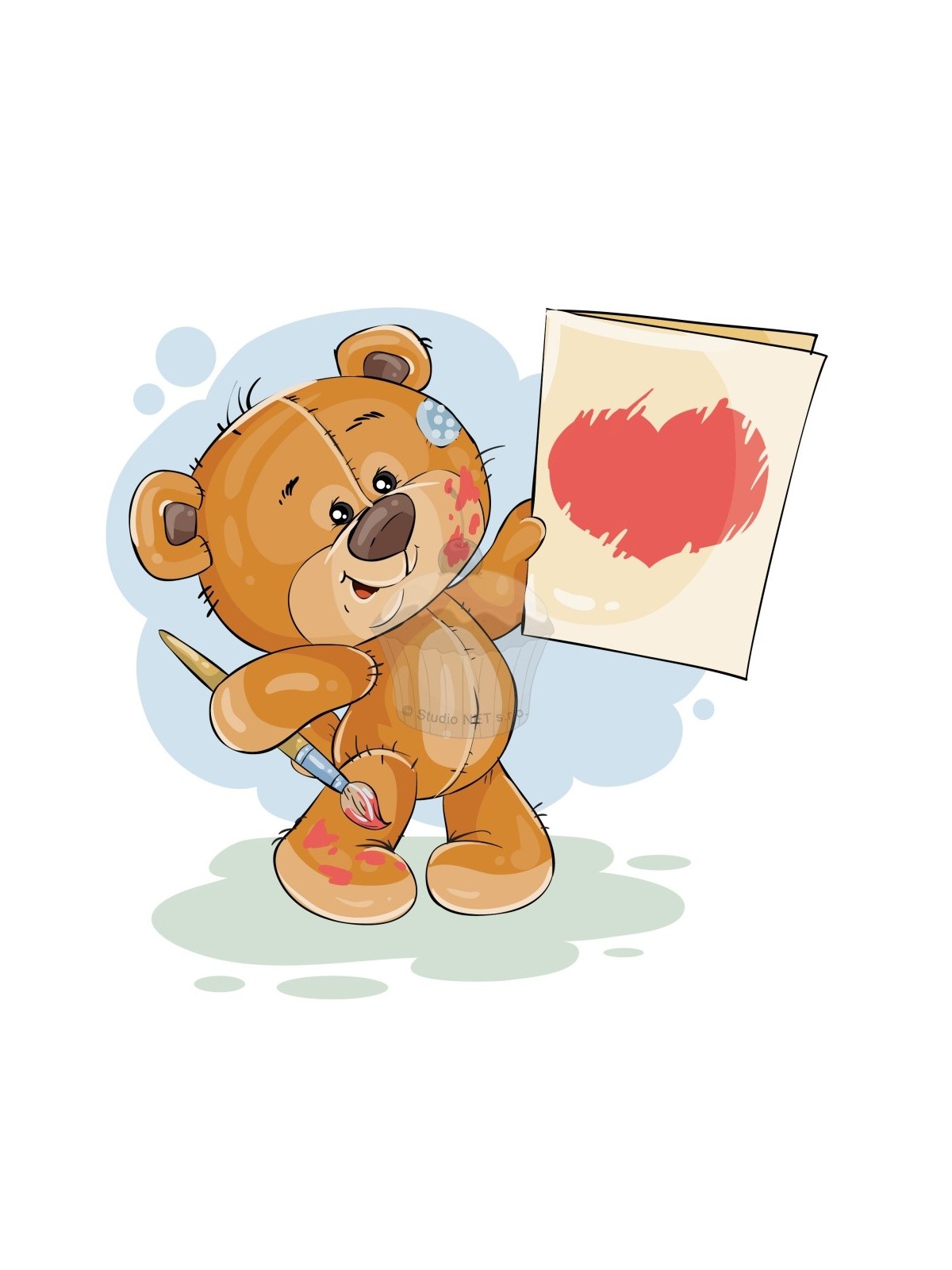 Essbares Papier "Teddybär mit Brief" - A4