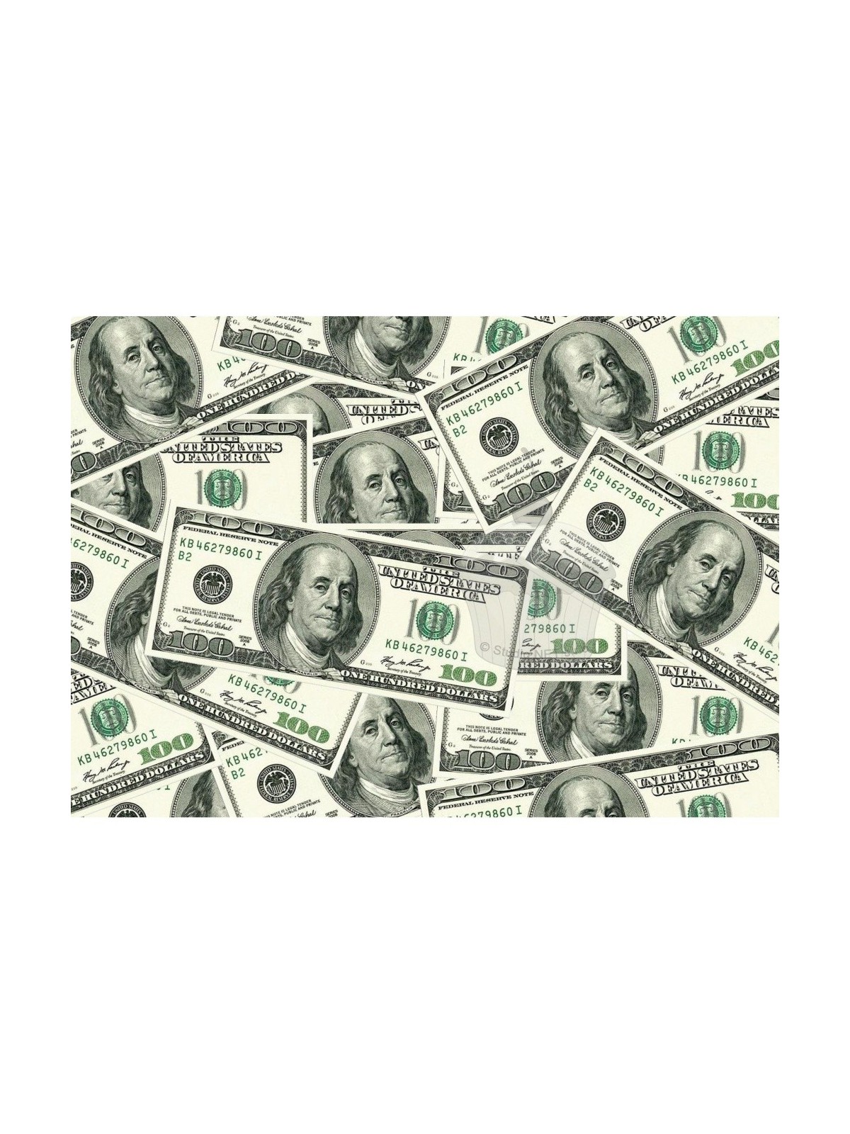 Edible paper "dollar bills - wallpaper" - A4