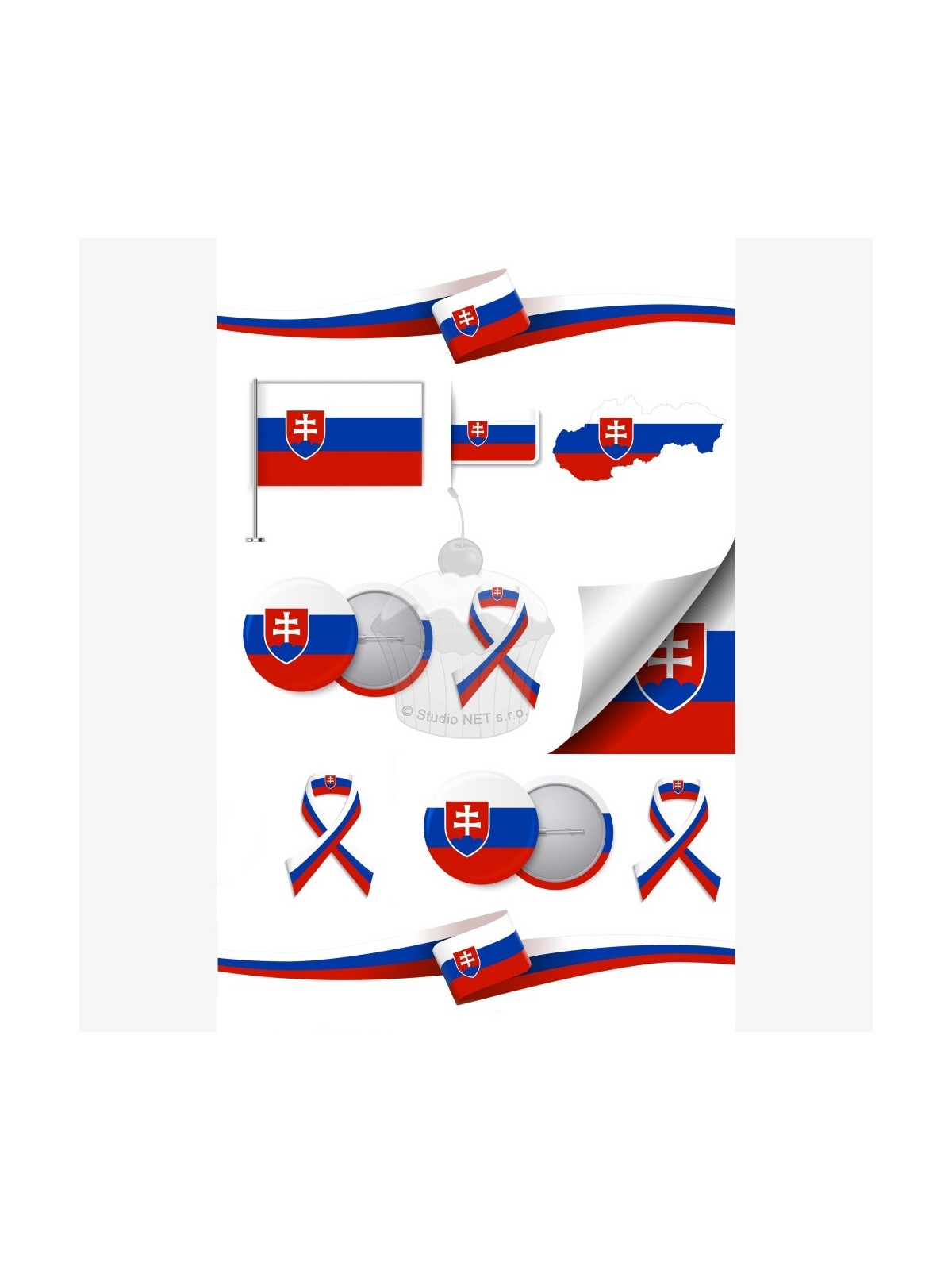 Edible paper "Symbols of the Slovak Republic" - A4