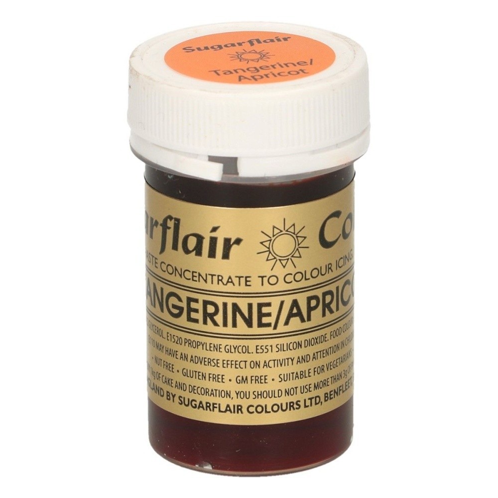 Sugarflair gel colour - apricot - Tangerine/Apricot