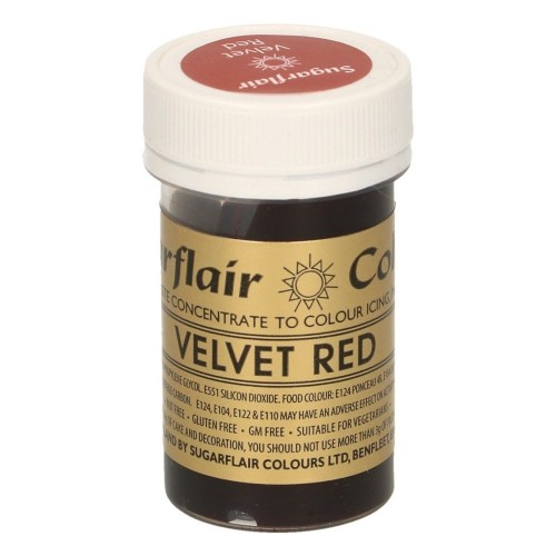 Sugarflair gel colour - red - Red Velvet 25g