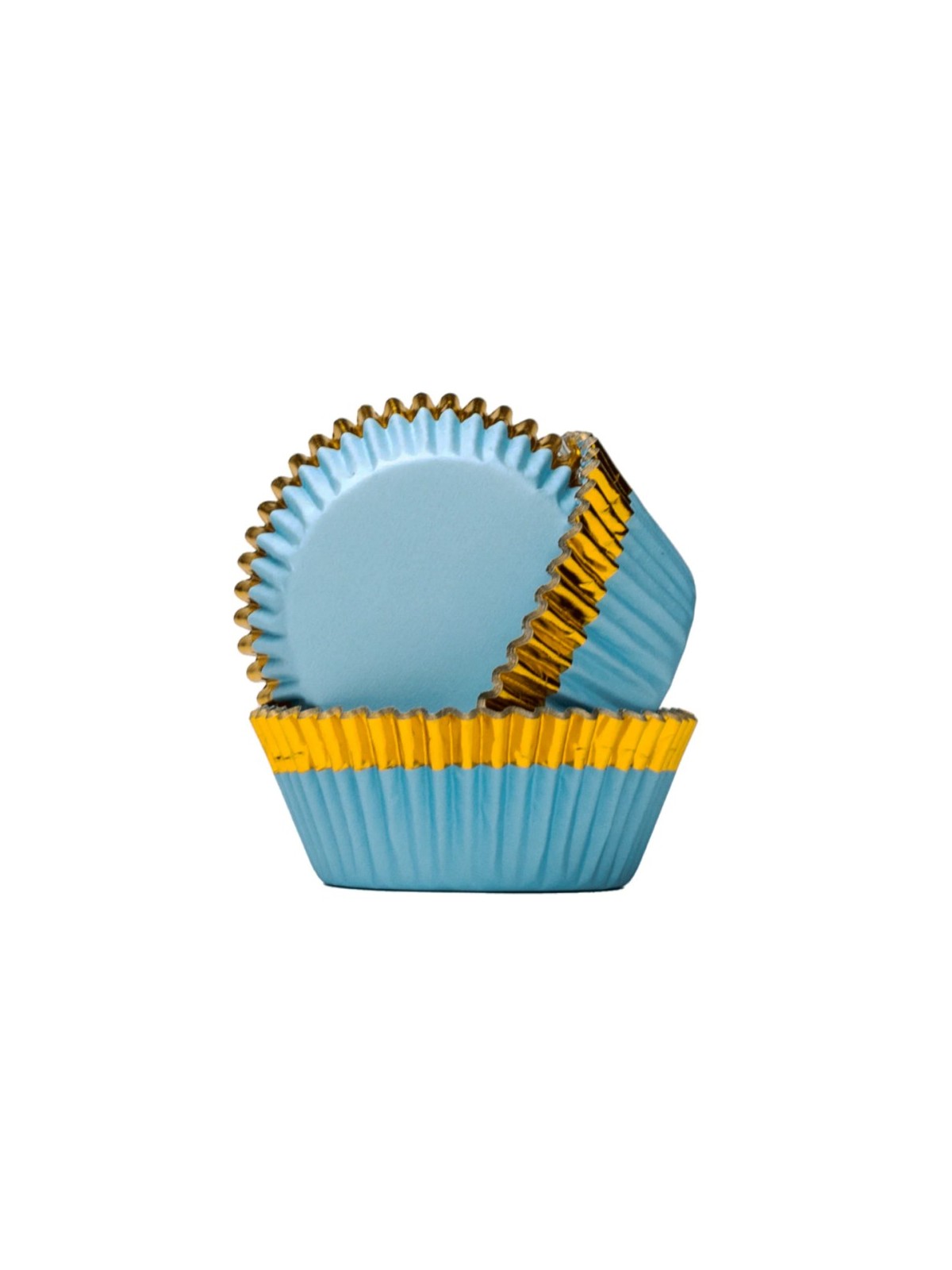 PME Pastry Cases with Foil - Blue with Gold Rim - 30 pieces