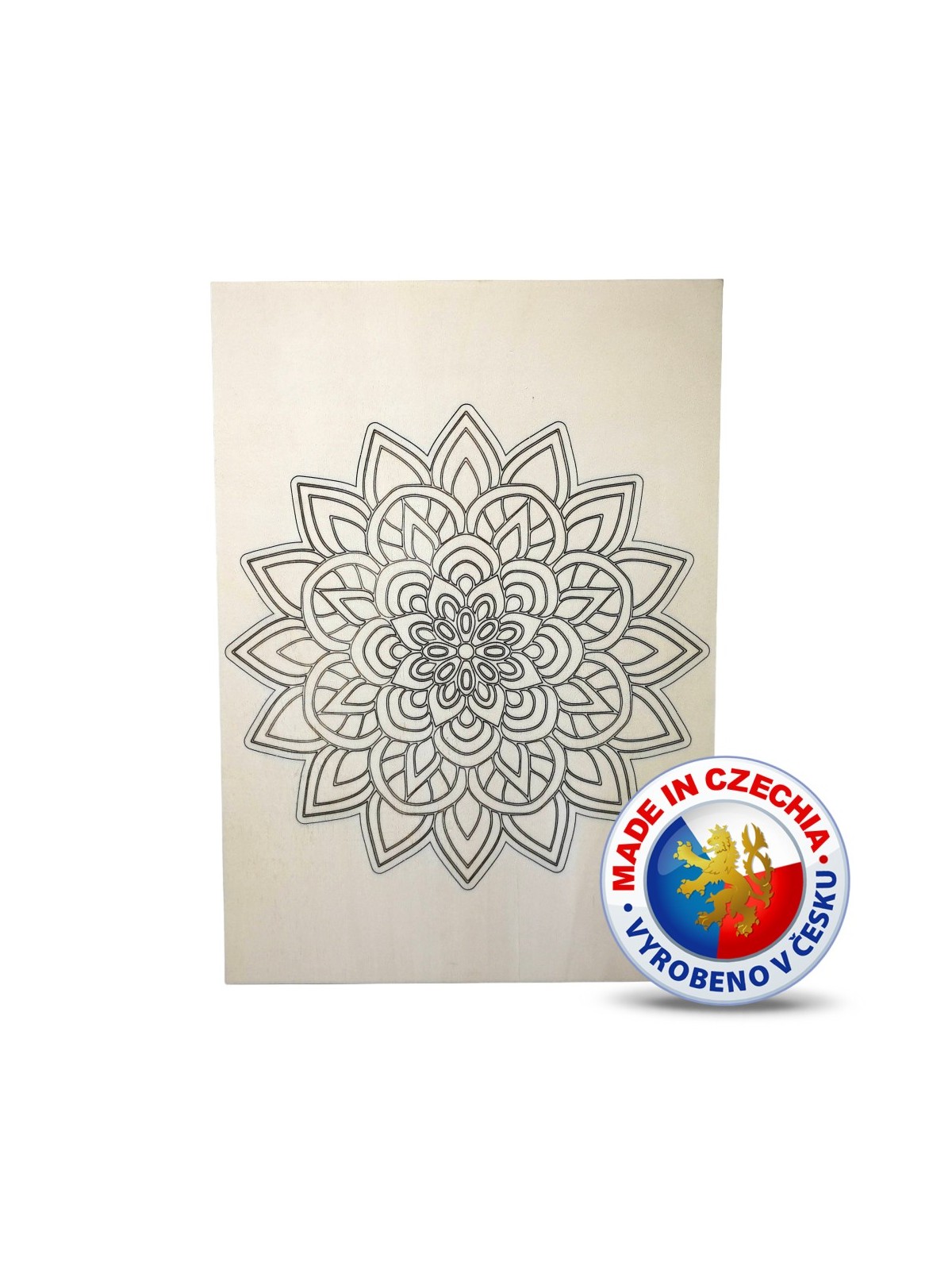 Wooden coloring book - Mandala flower