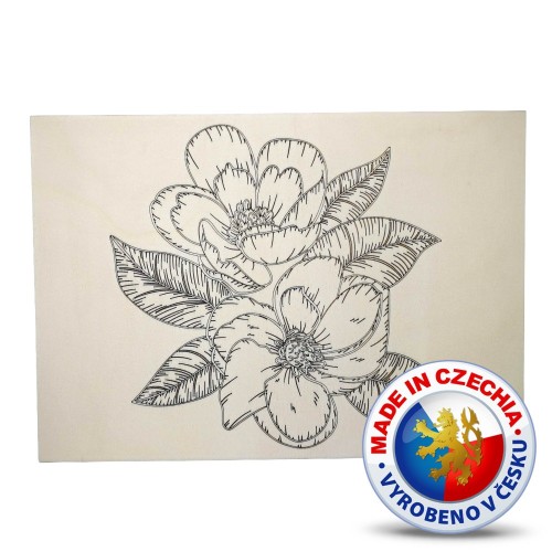 Wooden coloring pages - Flowers