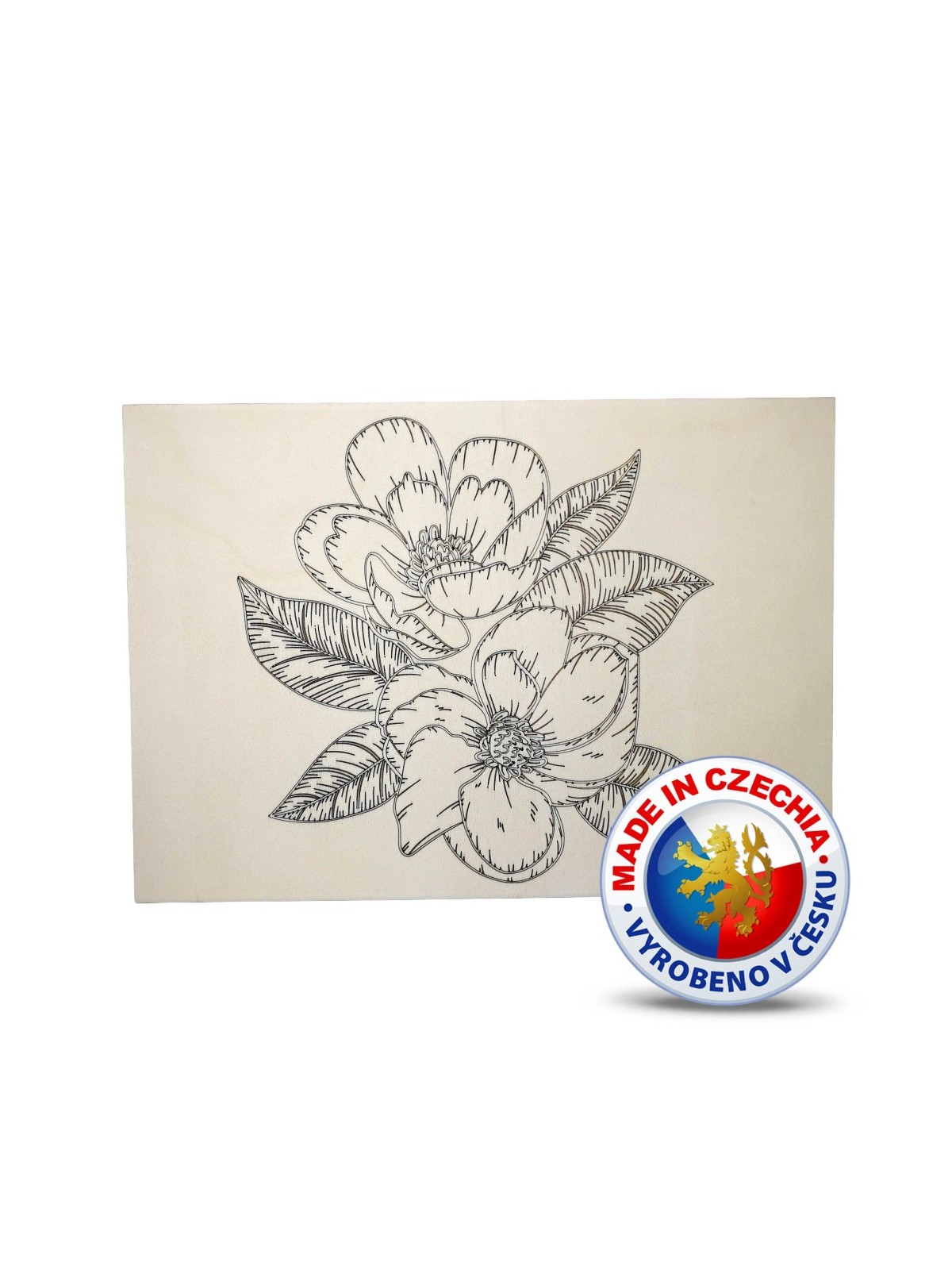 Wooden coloring pages - Flowers