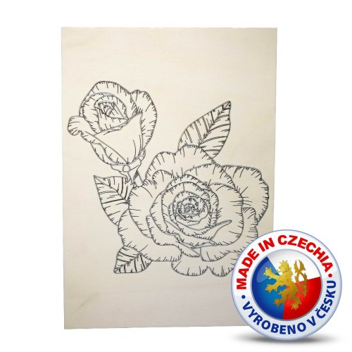 Wooden coloring pages - Flowers 2