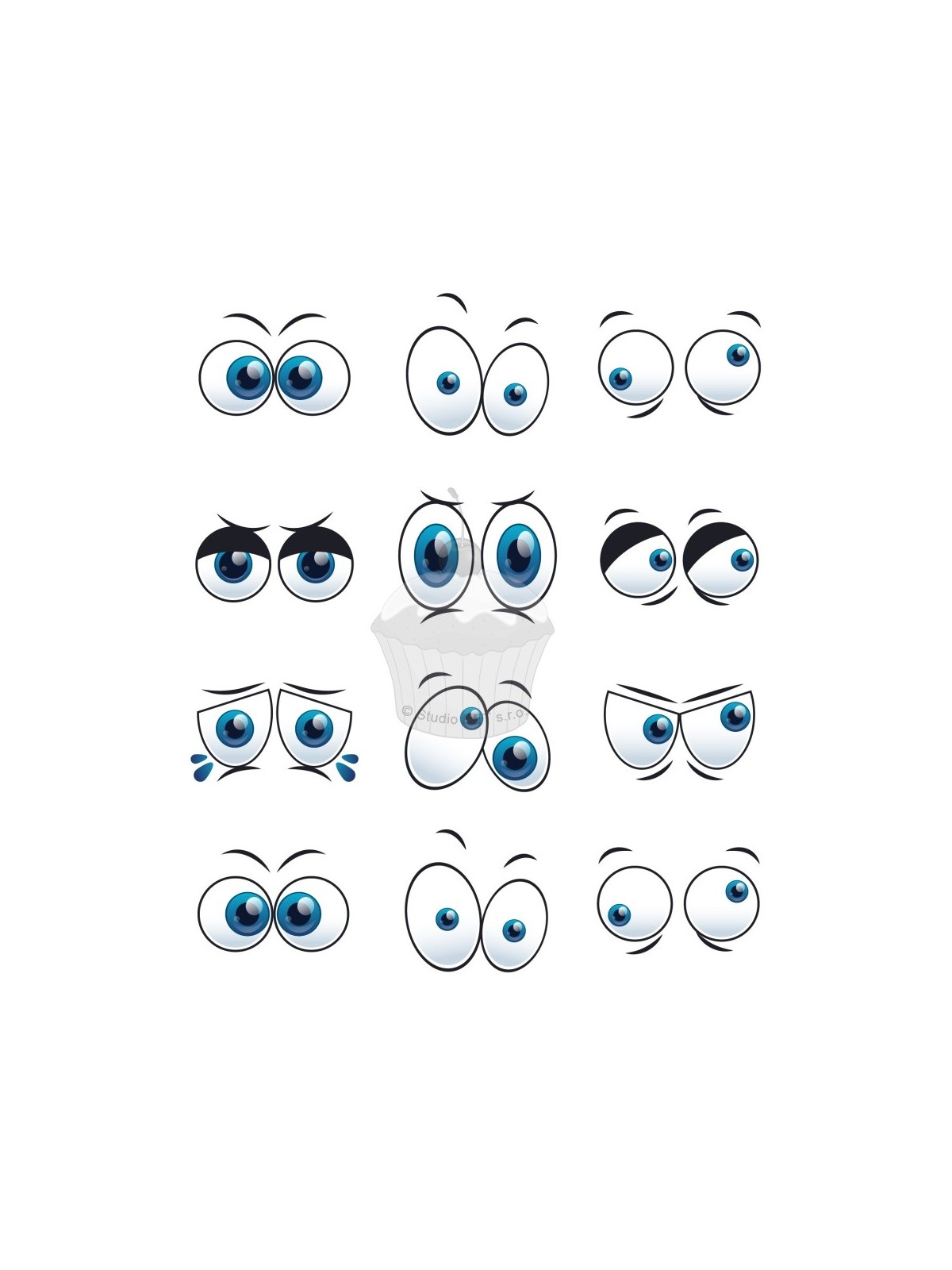 Edible paper "Cartoon Eyes 3" A5