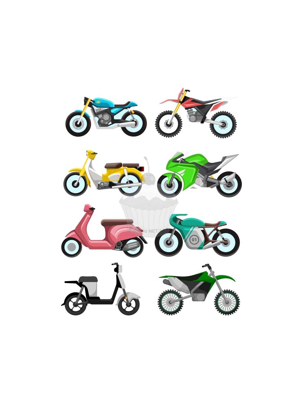 Edible paper "Motorbikes 3" A4