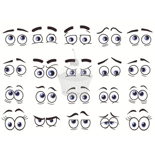 Edible paper "Eyes cartoon 5" A5