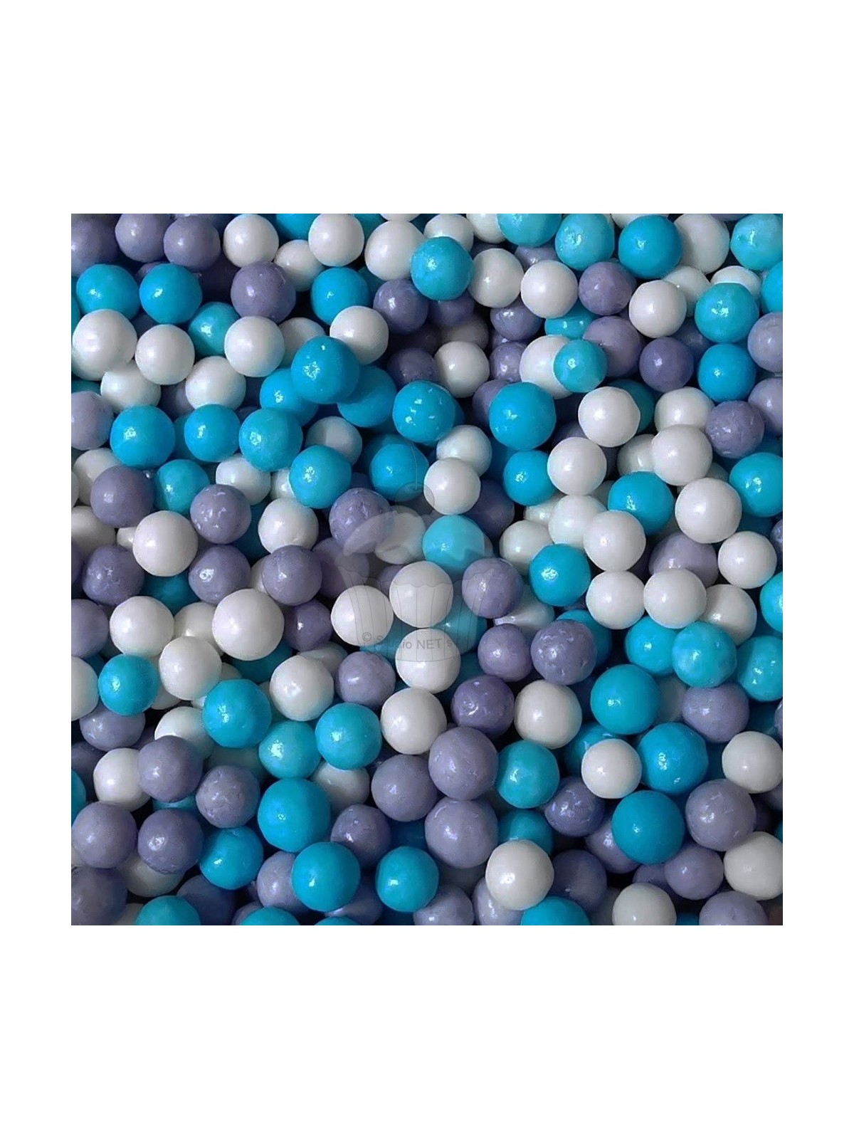 Sugar pearls - Elsa - blue/white/lilac - 50g