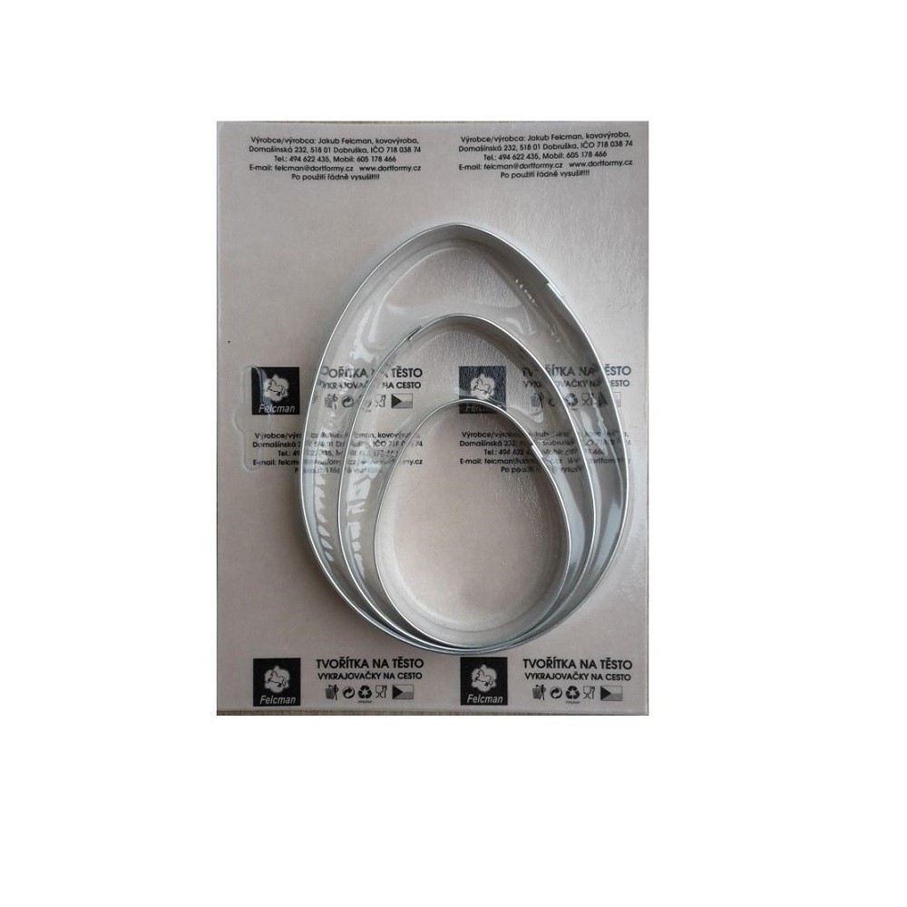 Cookie cutter - large egg 3 pcs