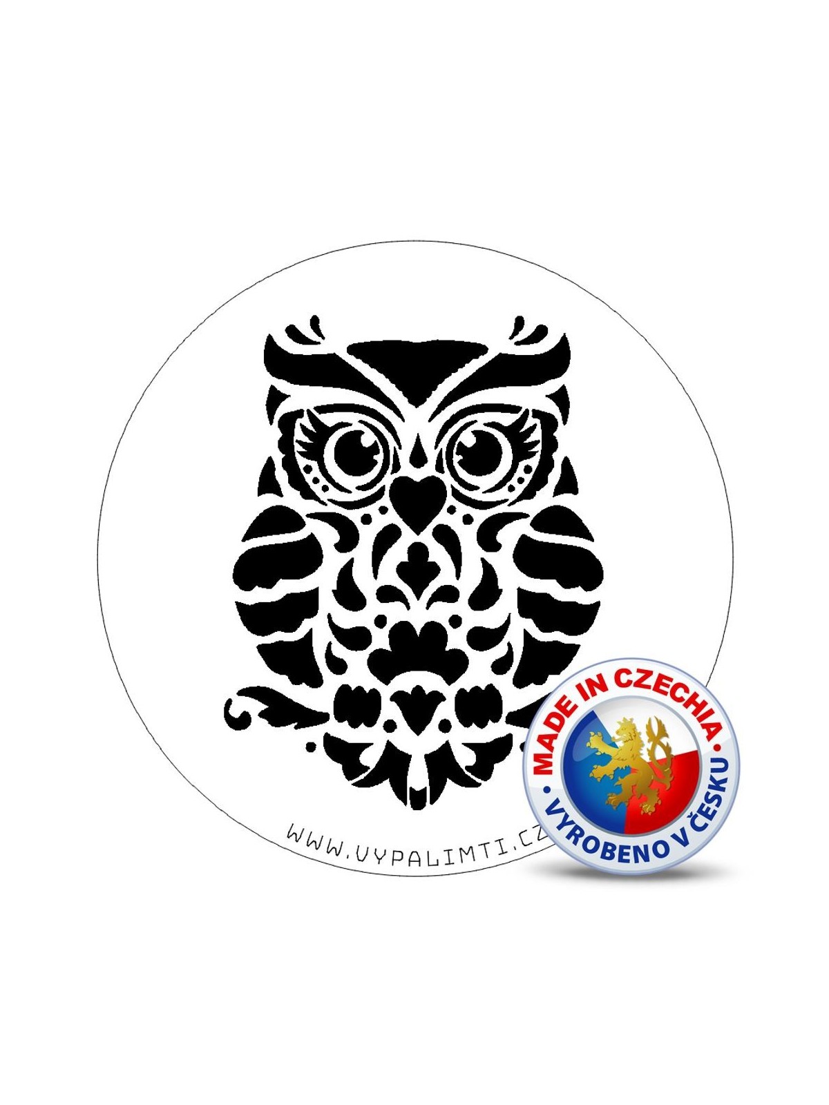 Stencil template - Mandala owl