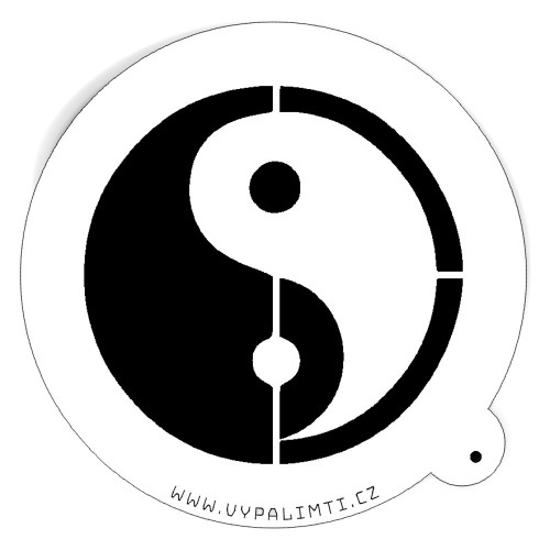 Stencil Vorlage - Yin und Yang