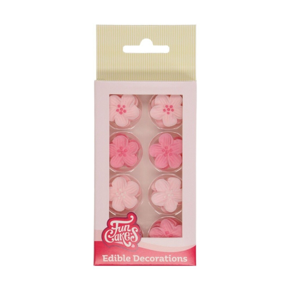 FunCakes Sugar decoration - Flower mix pink 24 pcs