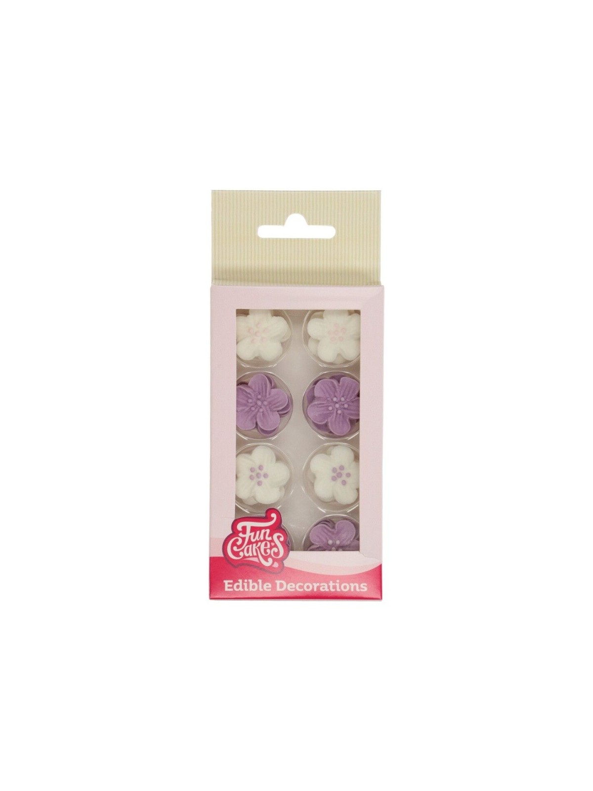 FunCakes Sugar decoration - Flower mix purple 24 pcs