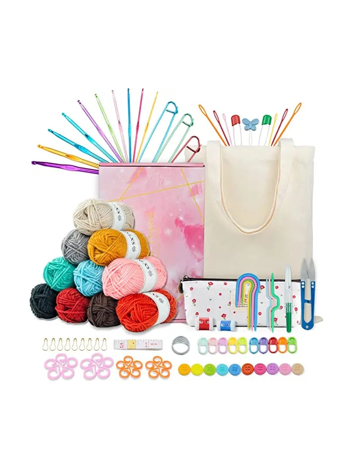 Creative crocheting starter kit - 96 pieces