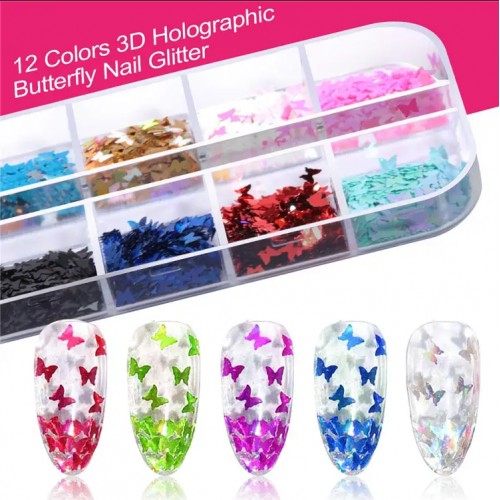 Set for decorating nails 20 pcs + ornaments