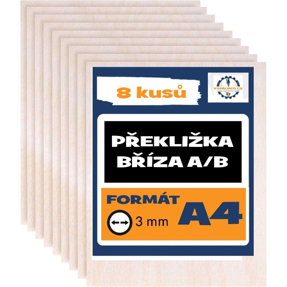 Birch Plywood AB/BB A4 - 8 pcs