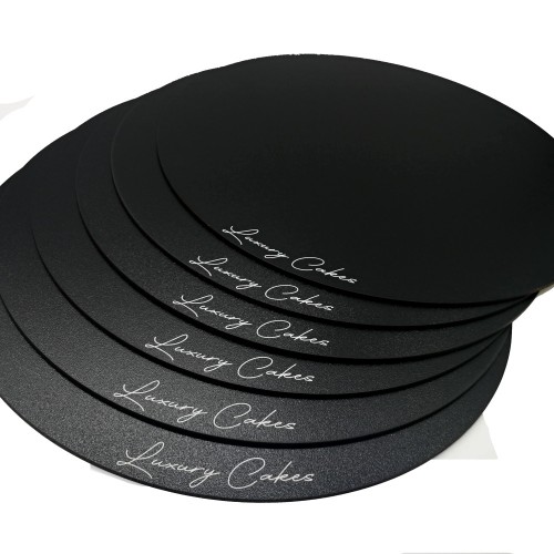 Wooden cake mat black Luxury Cakes 30 - Round