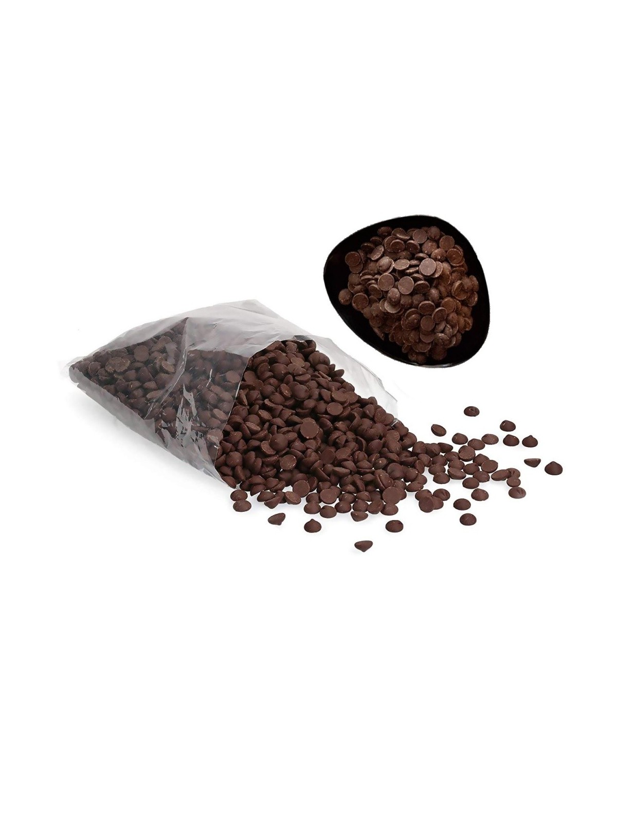 Karibik - dunkle Glasur - Bitterschokolade-Discs - 500g