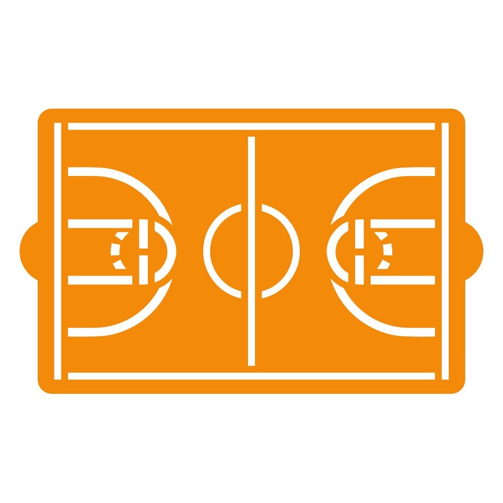 Decora - Stencil basketball court - 30 x 20cm