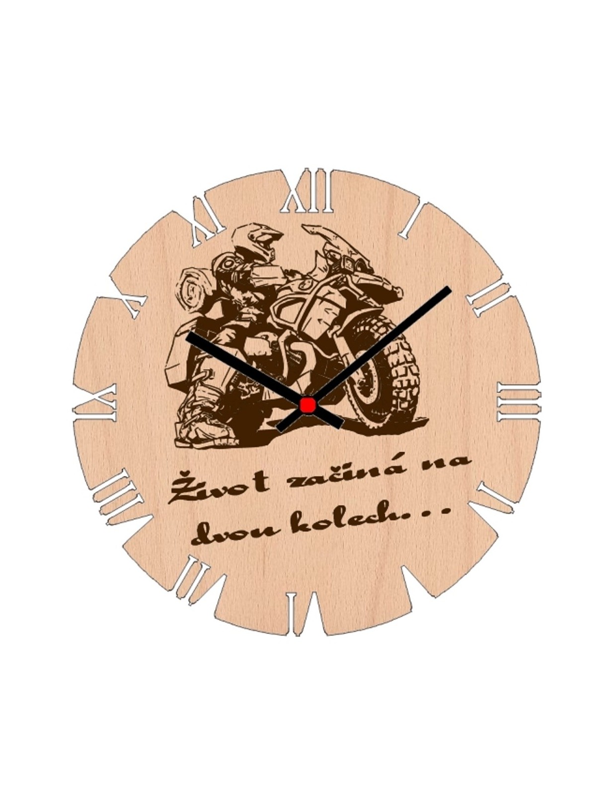 Wanduhr - Motorradfahrer.