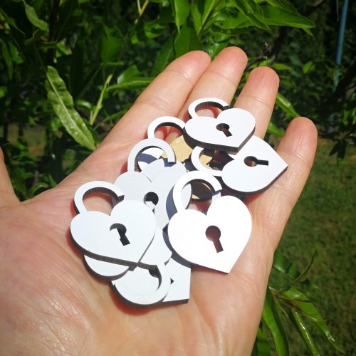 Unlocked Heart - 4cm/10pcs